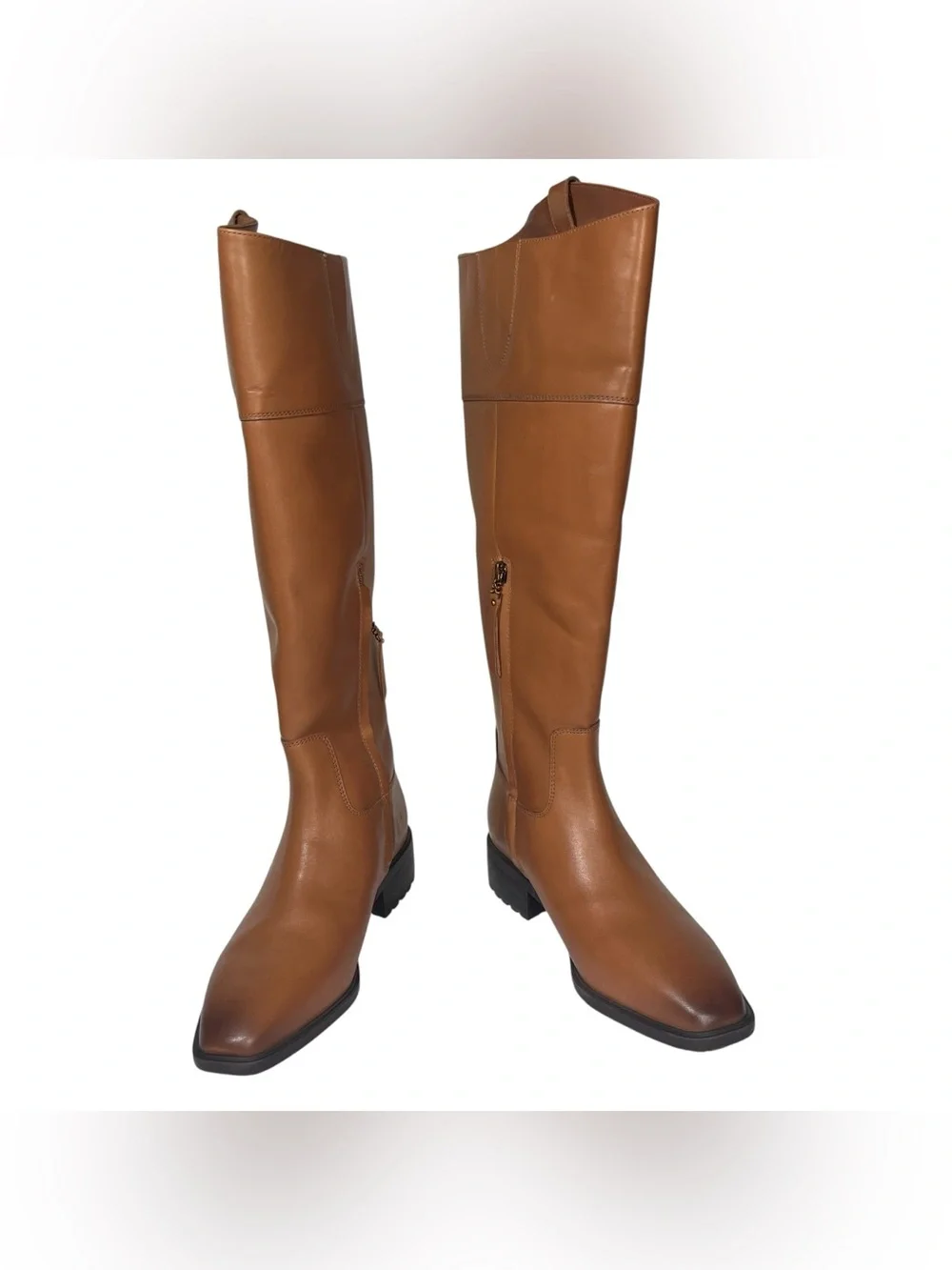 Sam Edelman Drina Leather Wide Calf Knee High Tall Riding Boots